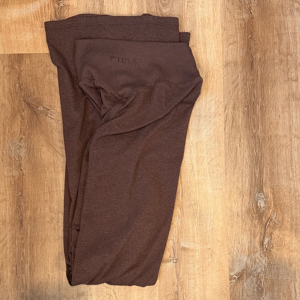 P’TULA Bare Ribbed Waist Flare: 32” Espresso